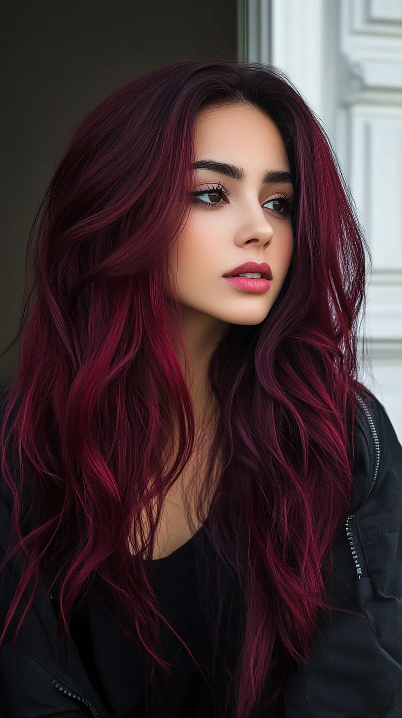 Bold and Luscious: The Perfect Deep burgundy Waves for Effortless Glam