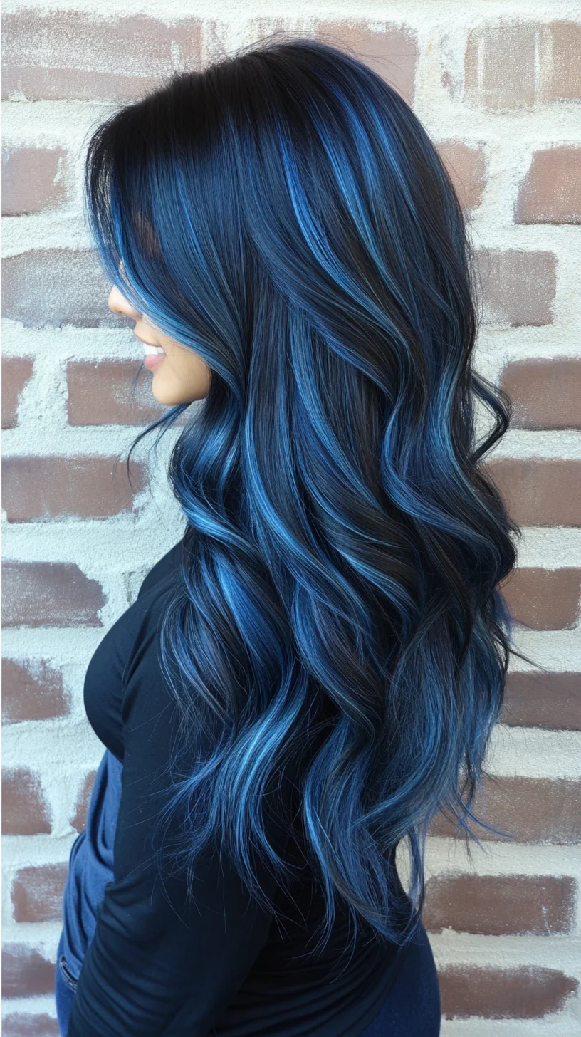 Bold Blue Waves: A Striking Statement in Hair Fashion