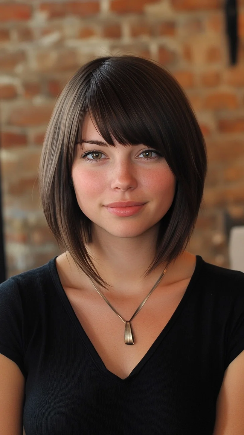 Chic and Sleek Bob with Flattering Bangs for Effortless Elegance