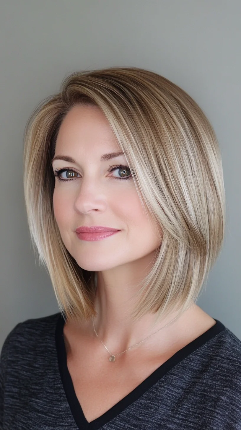 Chic Blunt Bob with Subtle Highlights for Effortless Elegance