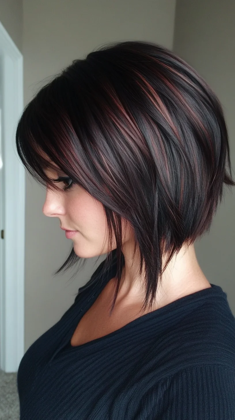 Chic Layered Bob with Bold Highlights for a Modern Look