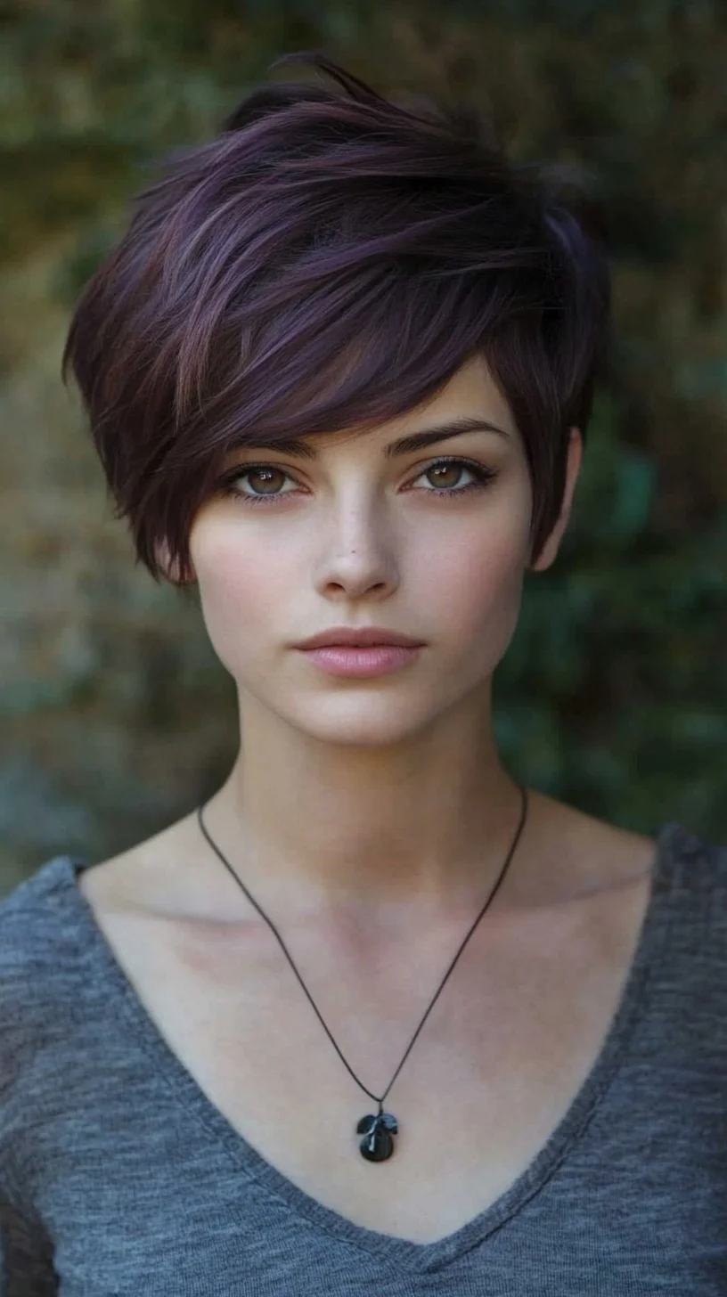 Chic Textured Pixie Cut with Subtle Color Highlights