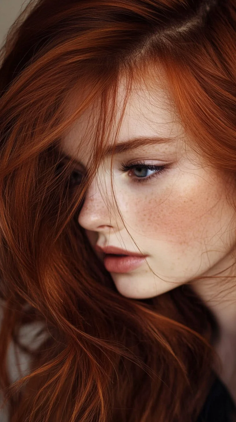 Effortless Elegance: Embrace Lustrous Waves with Radiant Copper Tones