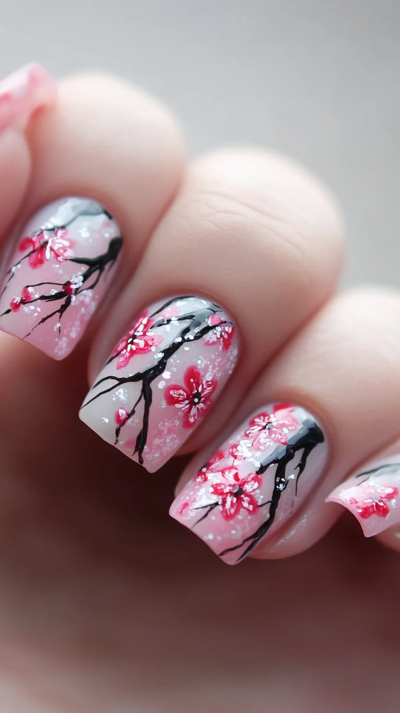 Effortless Elegance: Embrace the Cherry Blossom Nail Art Trend