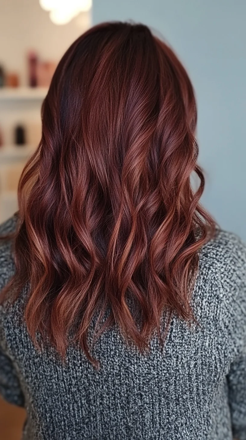 Effortless Waves: Embrace Luscious, Lively Curls with a Rich Copper Hue