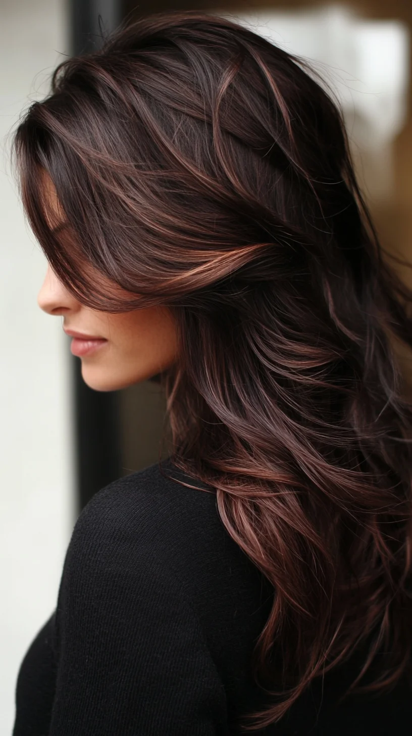 Stunning Dark Brown Hair with Lowlights: Inspiring Hairstyle Ideas for Rich Dimension