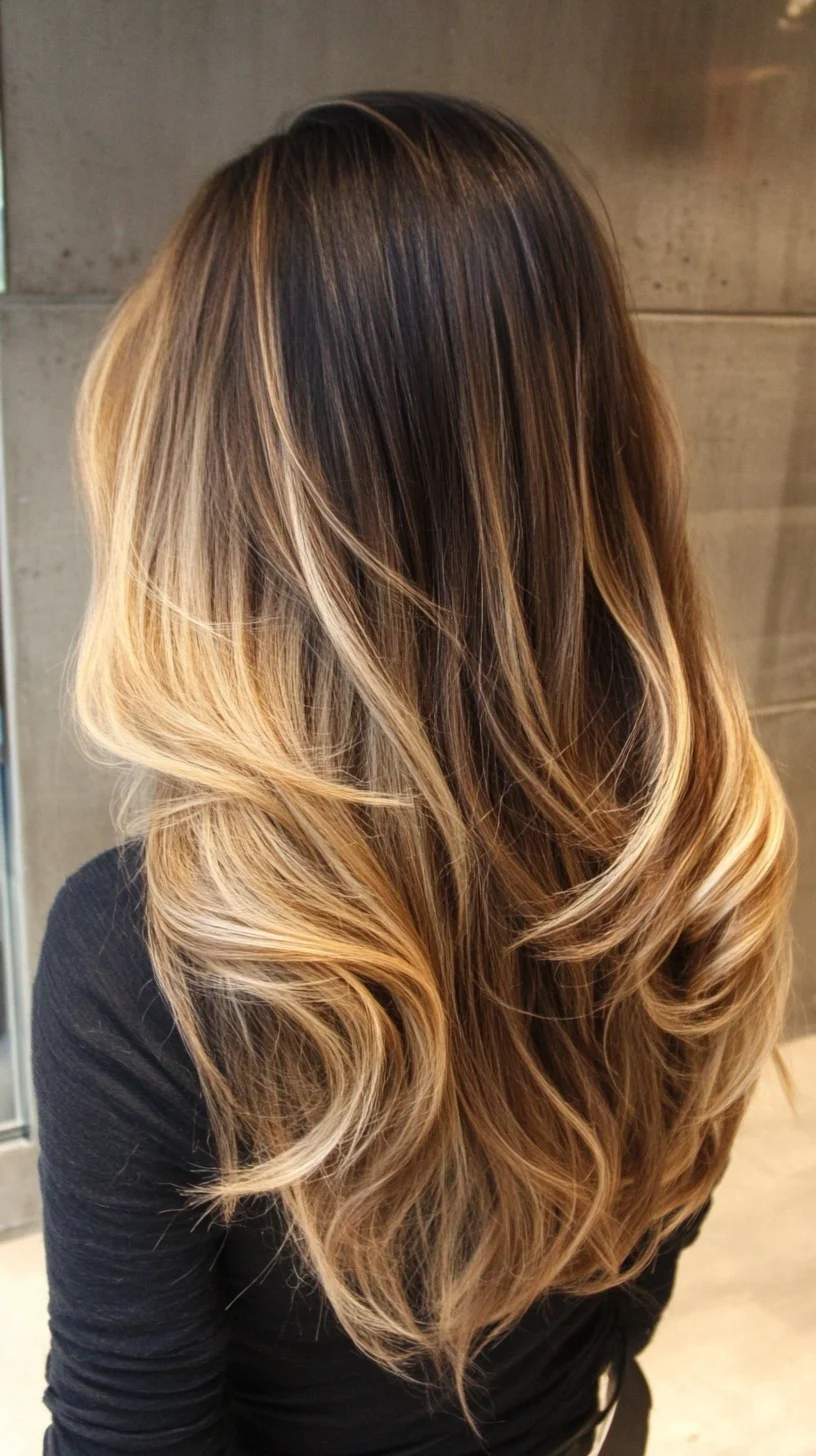 Effortless Waves with Luminous Ombre Highlights for a Stunning Look