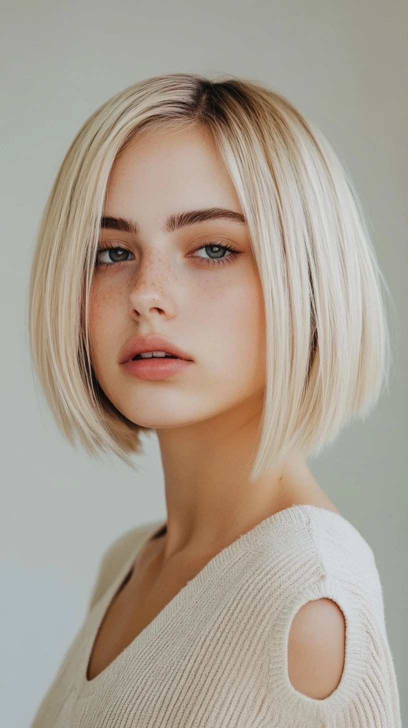 Effortlessly Chic Blunt Bob: A Modern Take on Classic Elegance