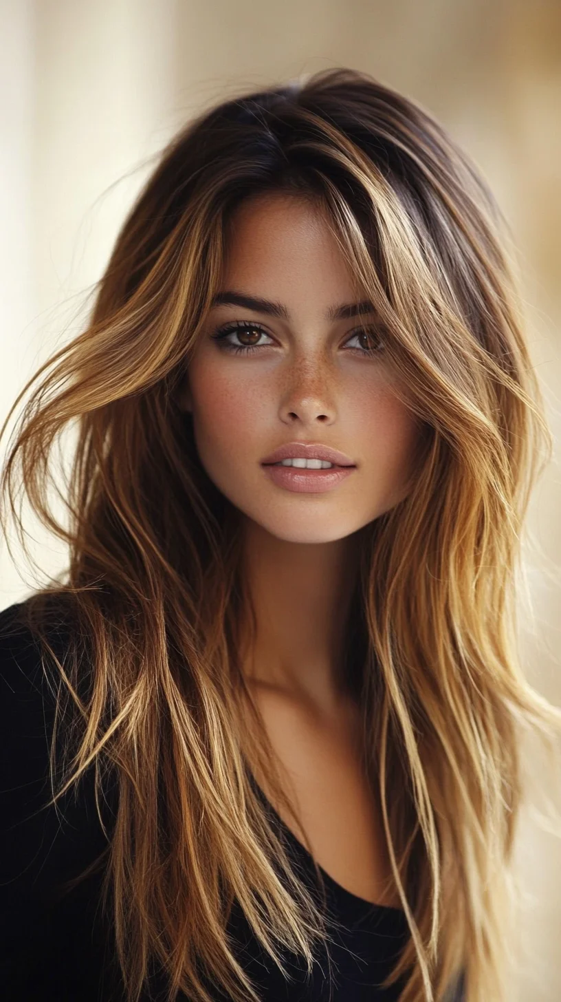 Effortlessly Chic Long Layers with Sun-Kissed Highlights