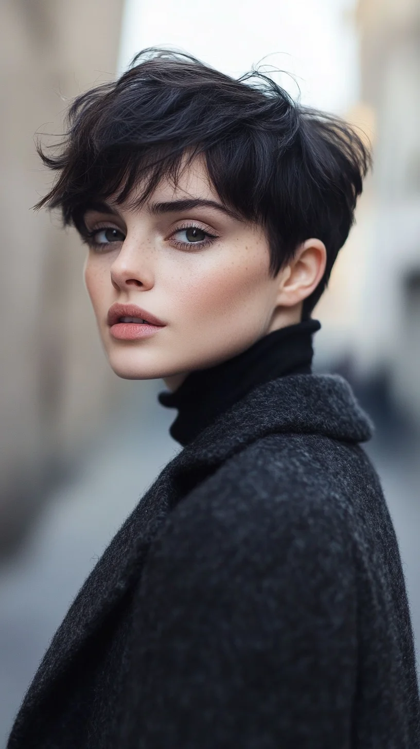 Effortlessly Chic Short Pixie Cut with Textured Layers