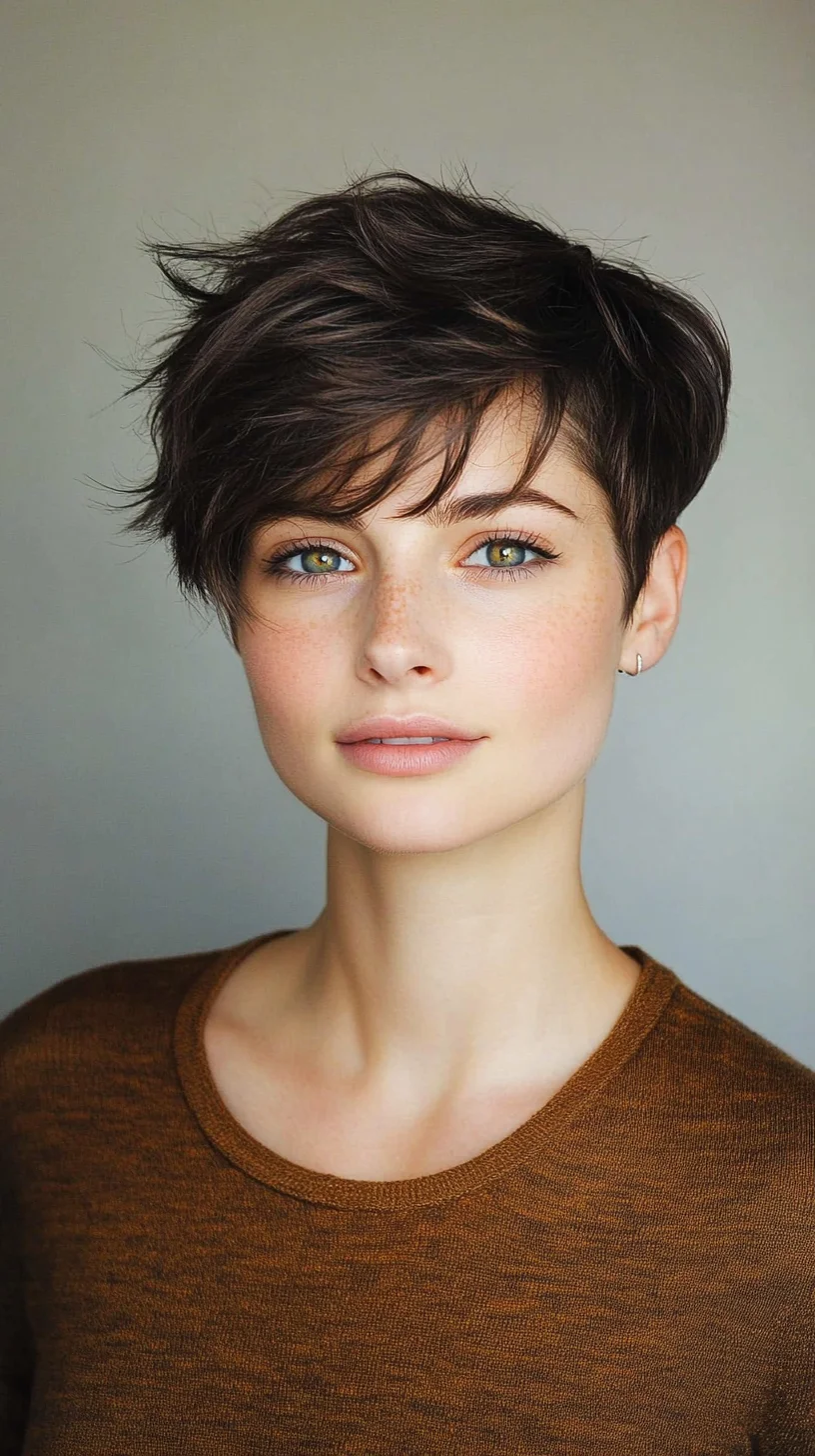 Effortlessly Chic Textured Pixie Cut for a Bold Look