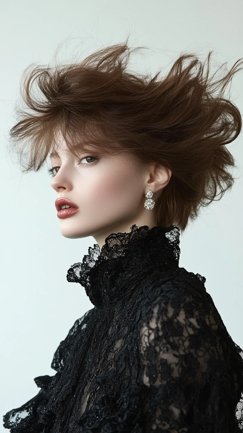 Effortlessly Chic: The Bold, Voluminous Pixie for a Striking Look