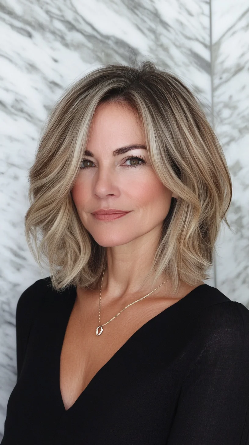 Effortlessly Chic: The Modern Blunt Bob with Luminous Highlights