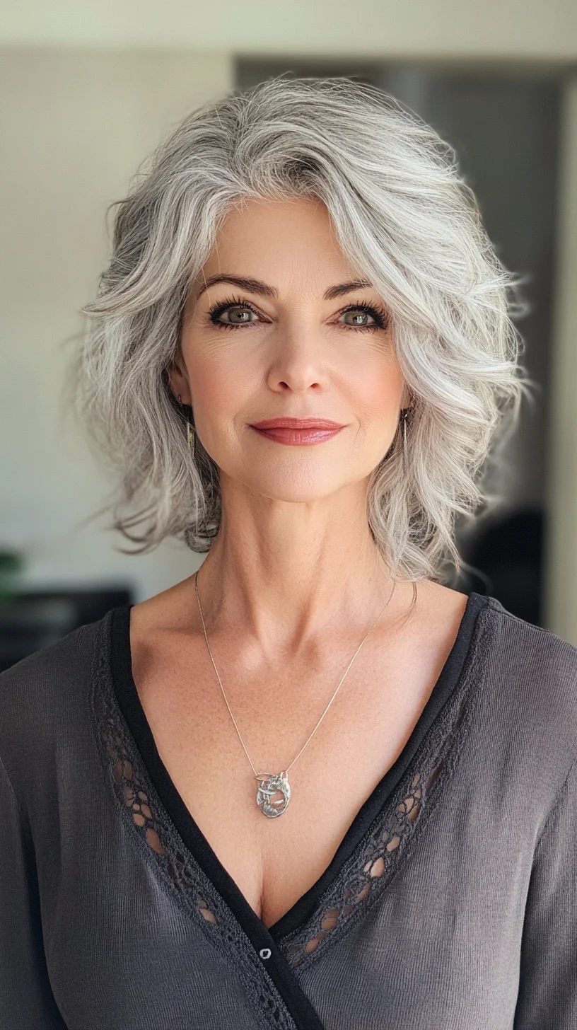 Effortlessly Chic: The Modern Gray Layered Bob for Timeless Elegance