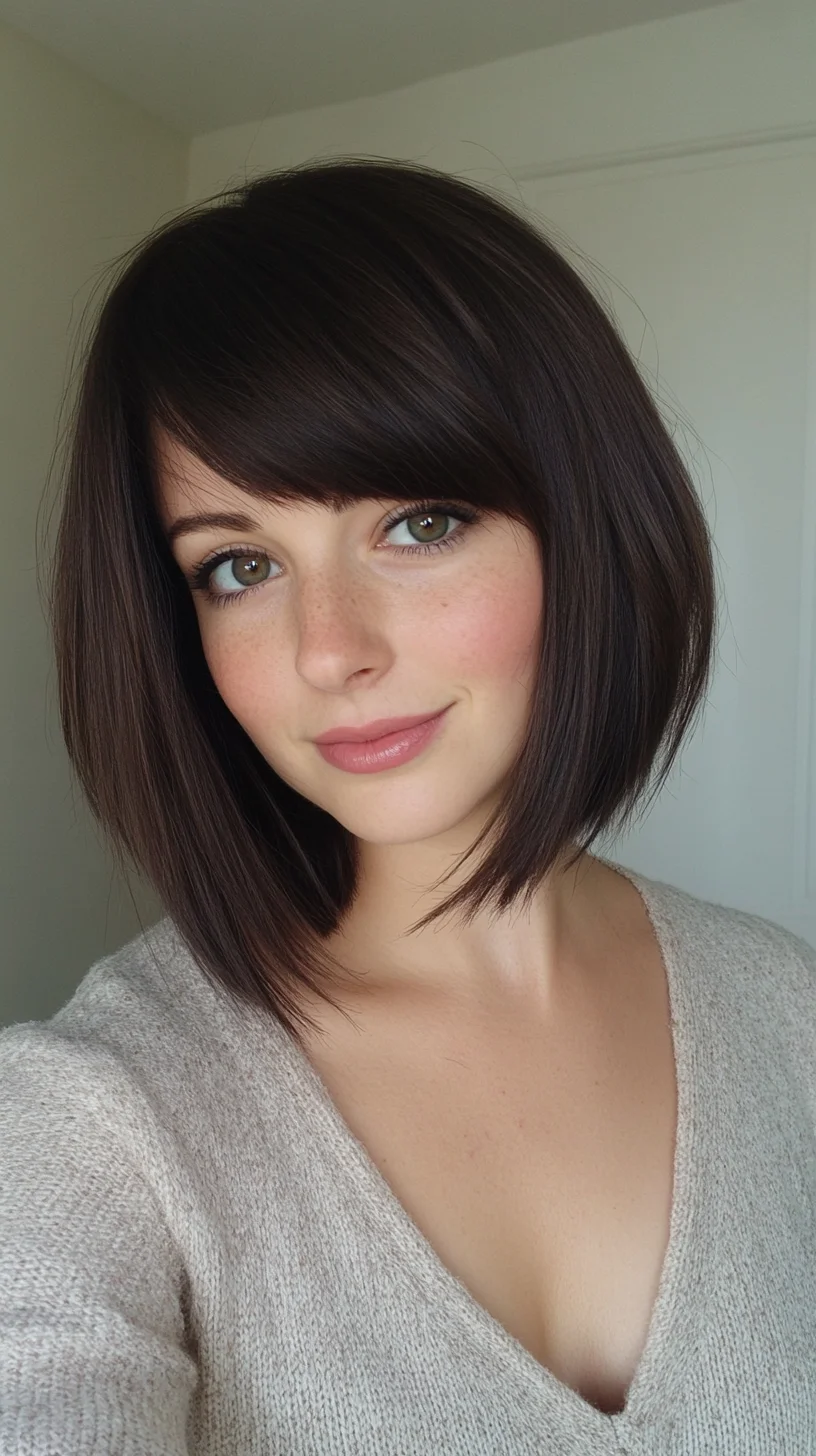 Effortlessly Chic: The Modern Jaw-Length Bob with Soft Bangs