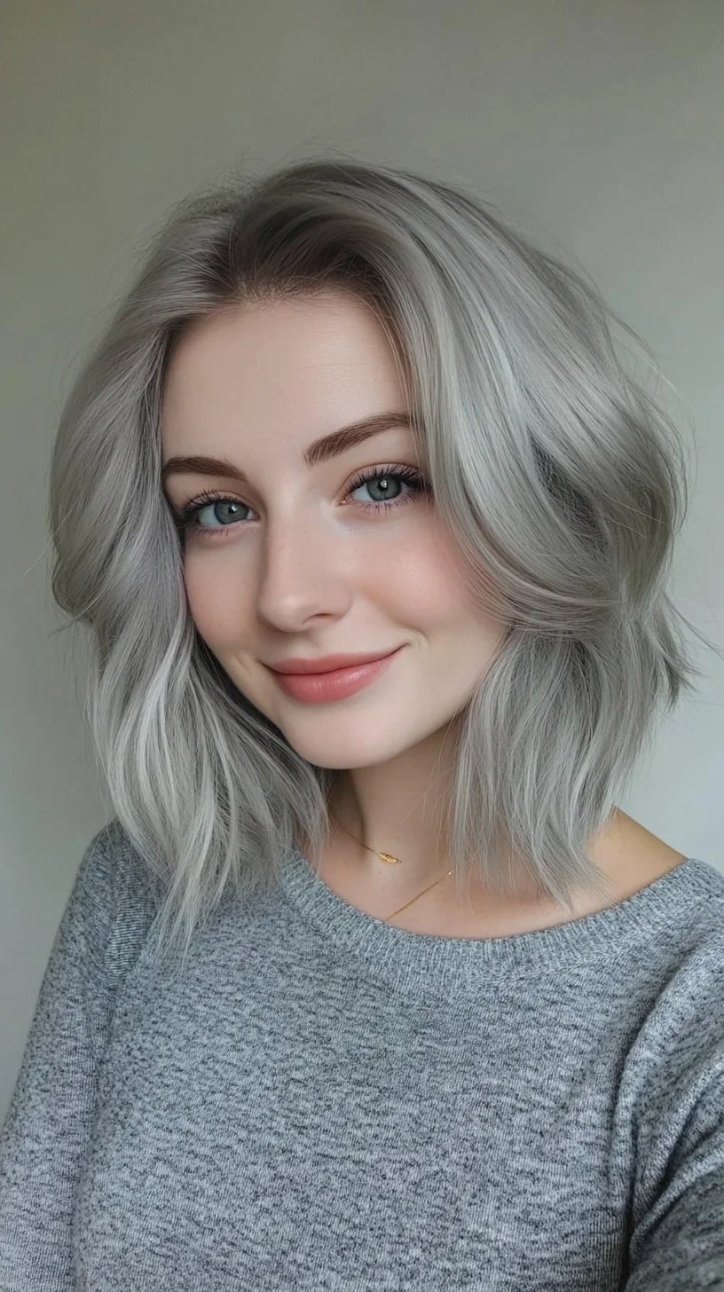 Effortlessly Chic: The Modern Soft Waves in Ash Blonde