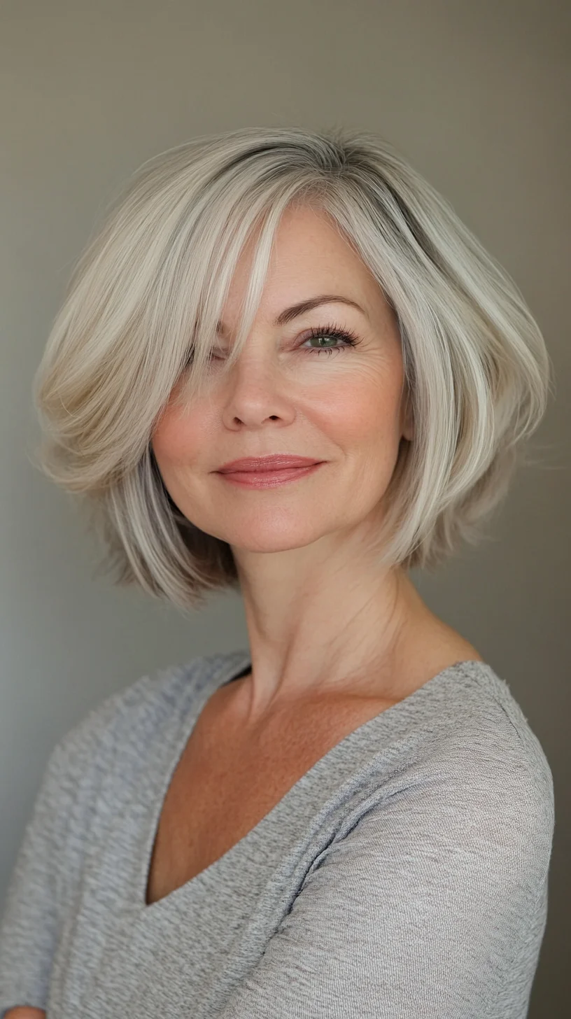 Effortlessly Chic: The Modern Textured Bob with Subtle Highlights