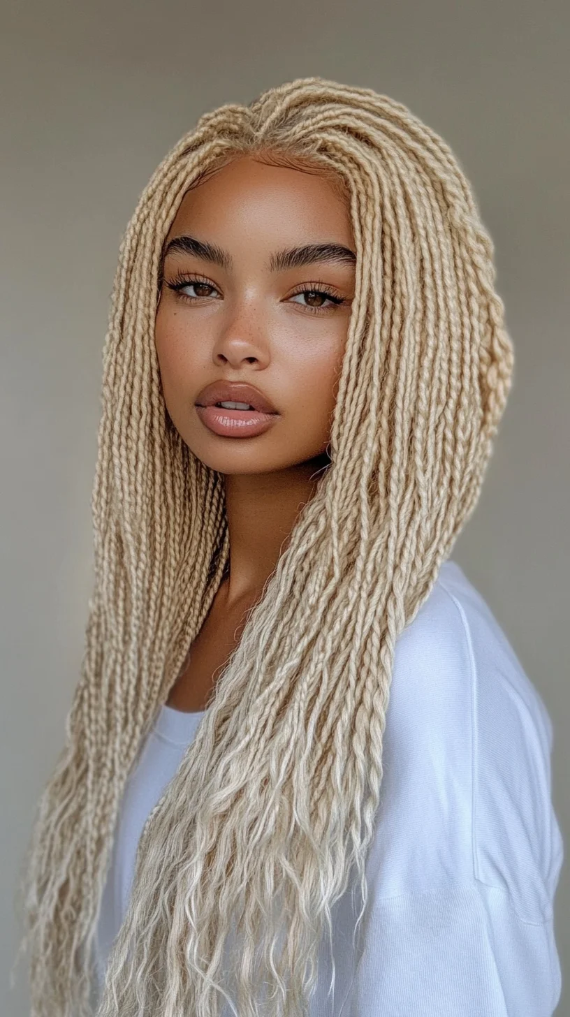 Effortlessly Chic: The Stunning Appeal of Long, Blonde Box Braids