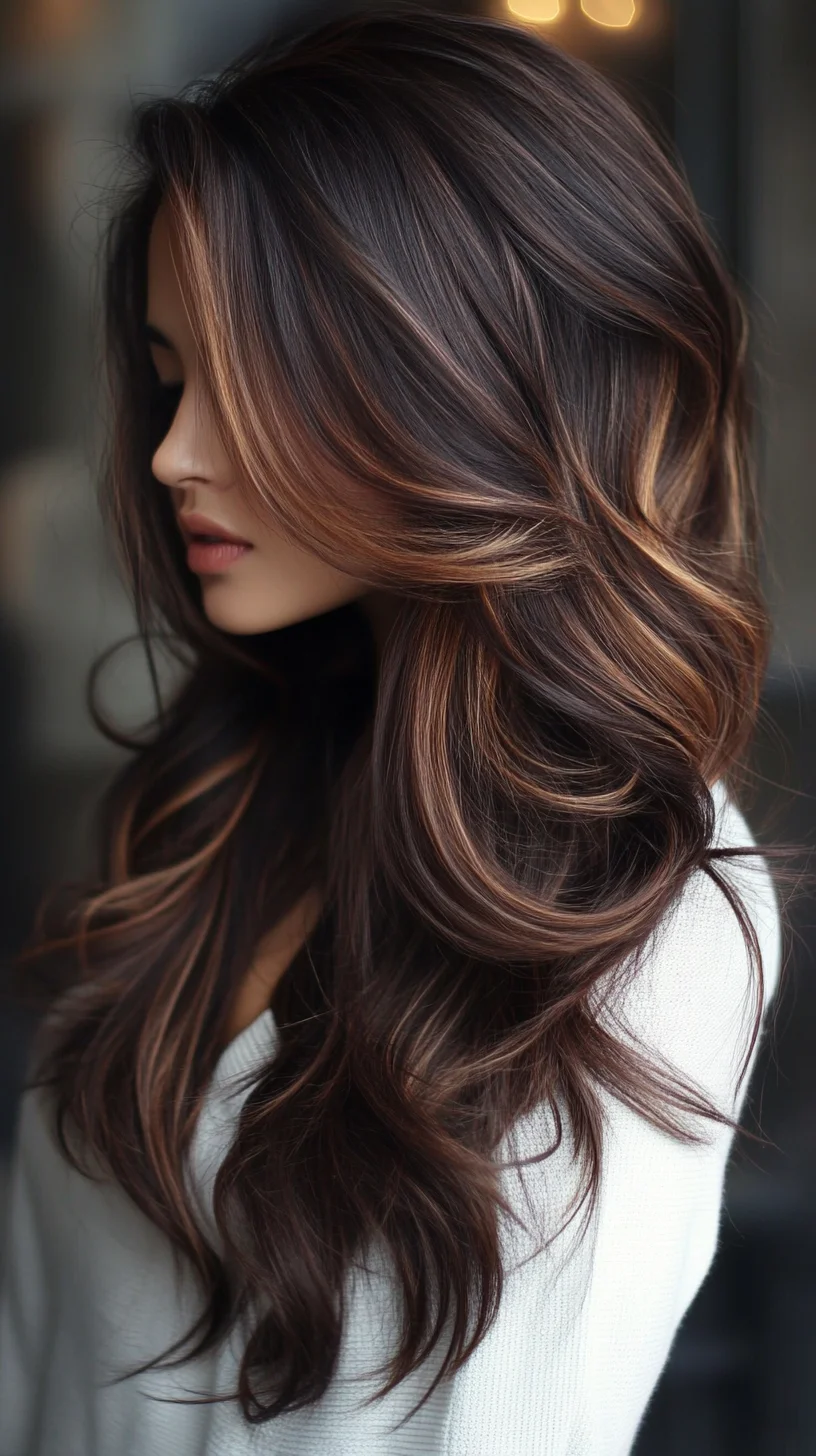 Effortlessly Glamorous: Cascading Waves with Luscious Highlights