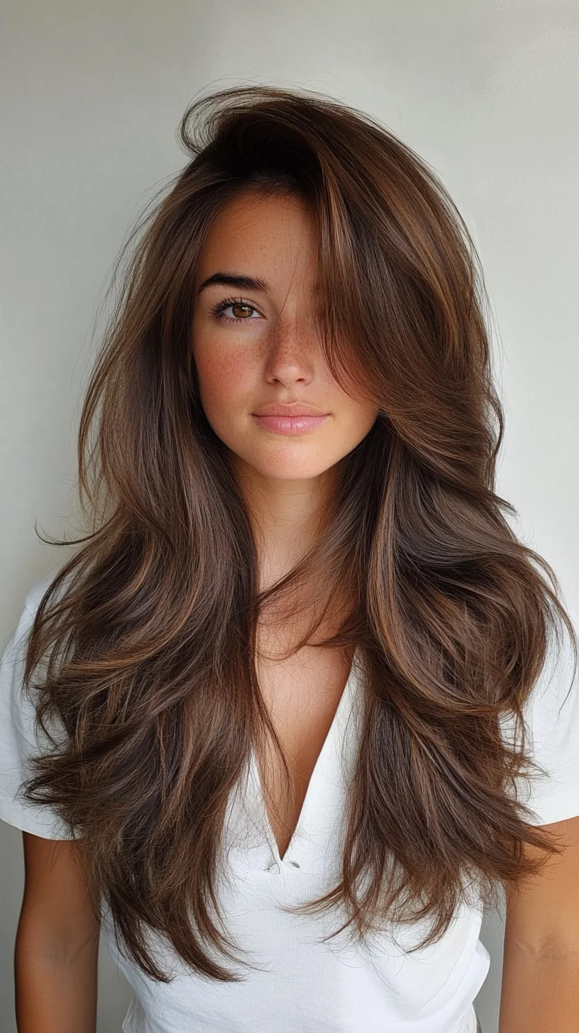 Effortlessly Glamorous Long Layers with Natural Volume