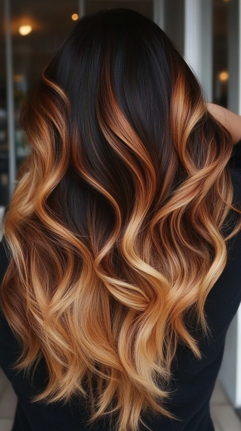 Effortlessly Glamorous: Stunning Ombré Waves for a Striking Look