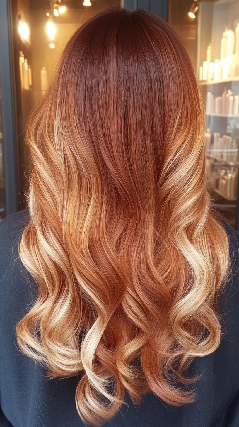 Effortlessly Glamorous: The Cascading Ombre Waves That Dazzle