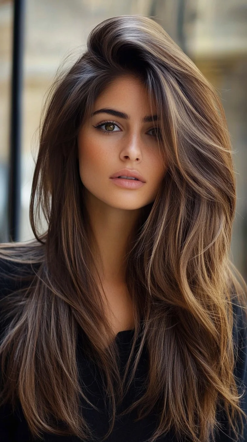 Effortlessly Glamorous: The Long Layered Beachy Hair with Stunning Volume