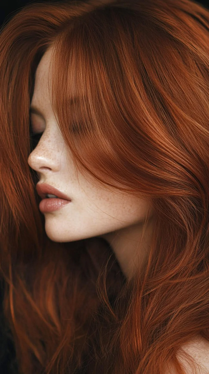 Effortlessly Glamorous: The Luscious Waves of Copper Radiance