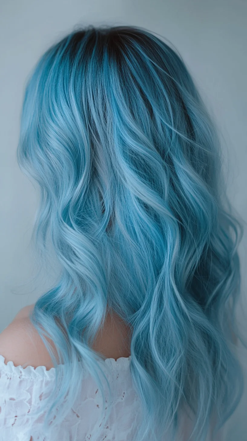 Effortlessly Gorgeous Ocean Waves: The Ultimate Blue Hair Trend