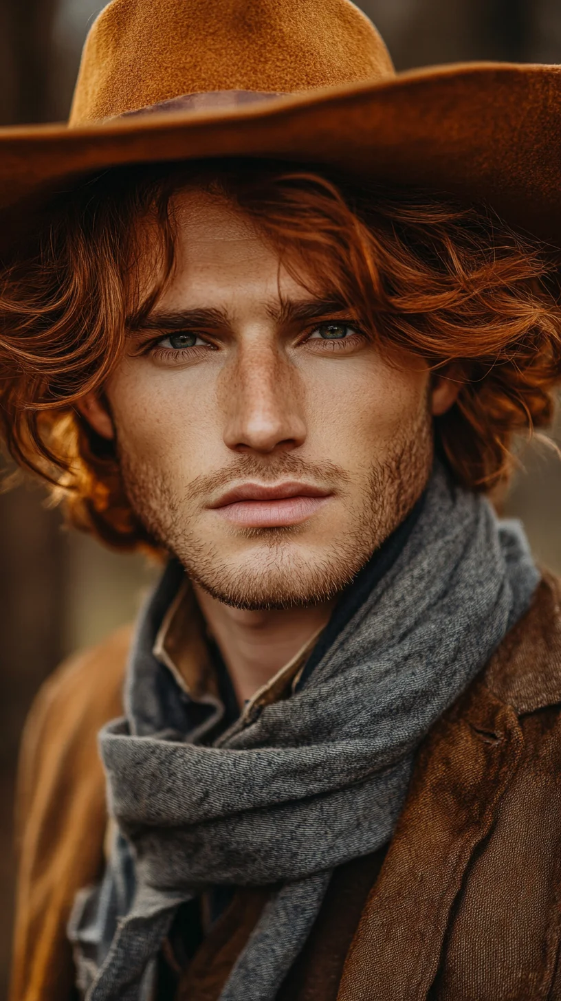 Effortlessly Rugged: The Wild and Wavy Cowboy-Inspired Hairstyle