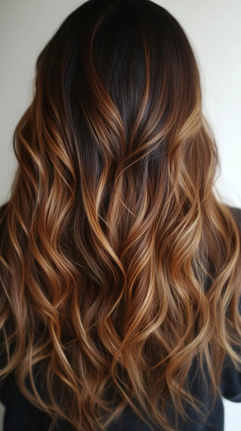 Effortlessly Stylish: Gorgeous Waves with Rich, Balayage Highlights