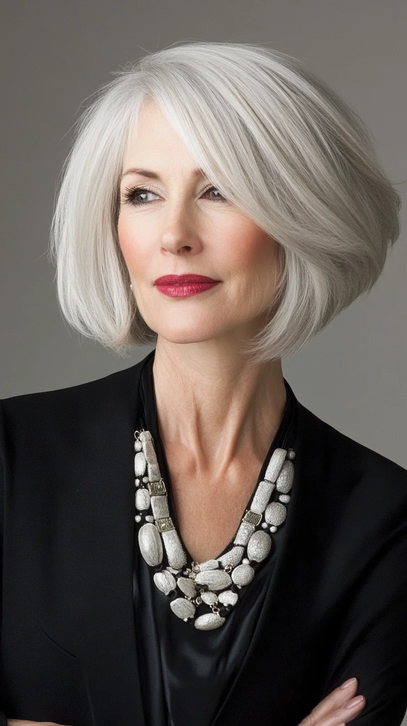 Elegant Silver Bob: A Timeless Hairstyle for Effortless Sophistication