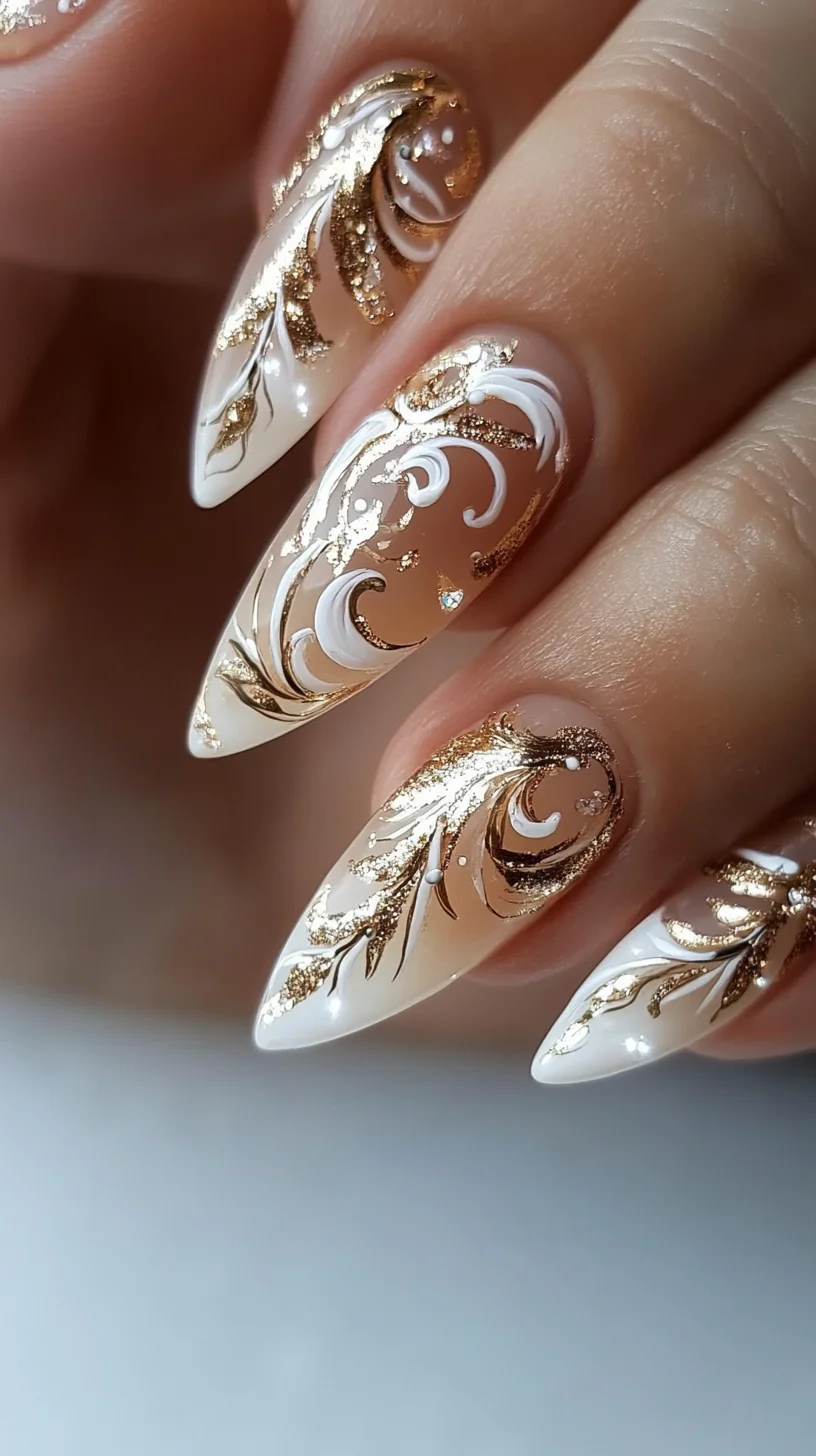 Elevate Your Elegance with Stunning Almond-Shaped Nail Art Design