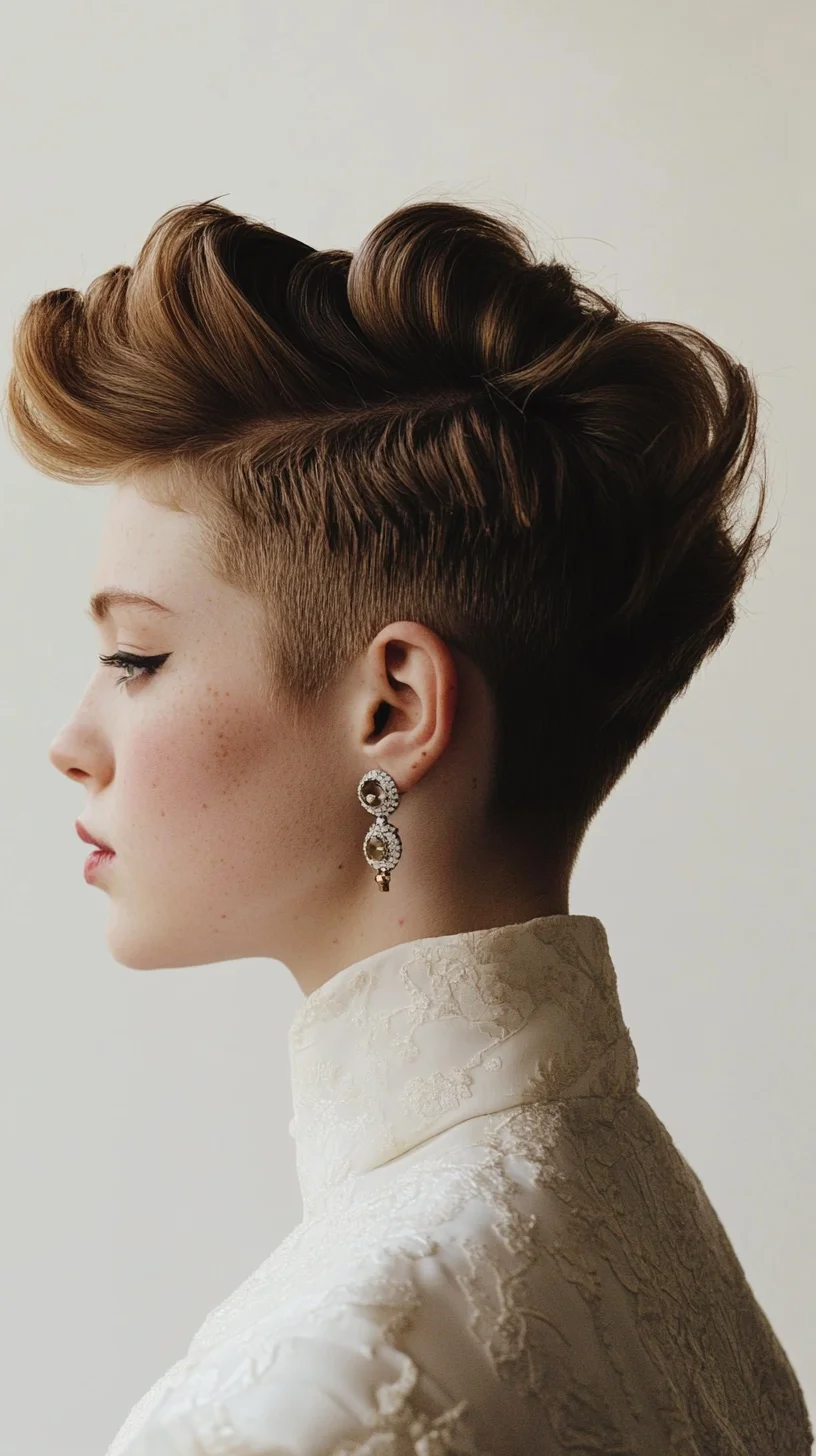 Elevate Your Look with a Chic Textured Pompadour: Bold and Beautiful