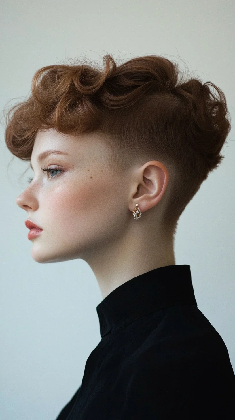 Embrace Bold Elegance with a Chic Undercut and Curly Top Hairstyle