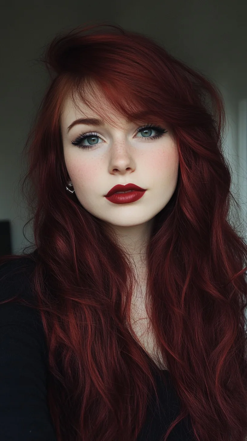 Embrace Bold Radiance with Luscious, Wavy Red Locks