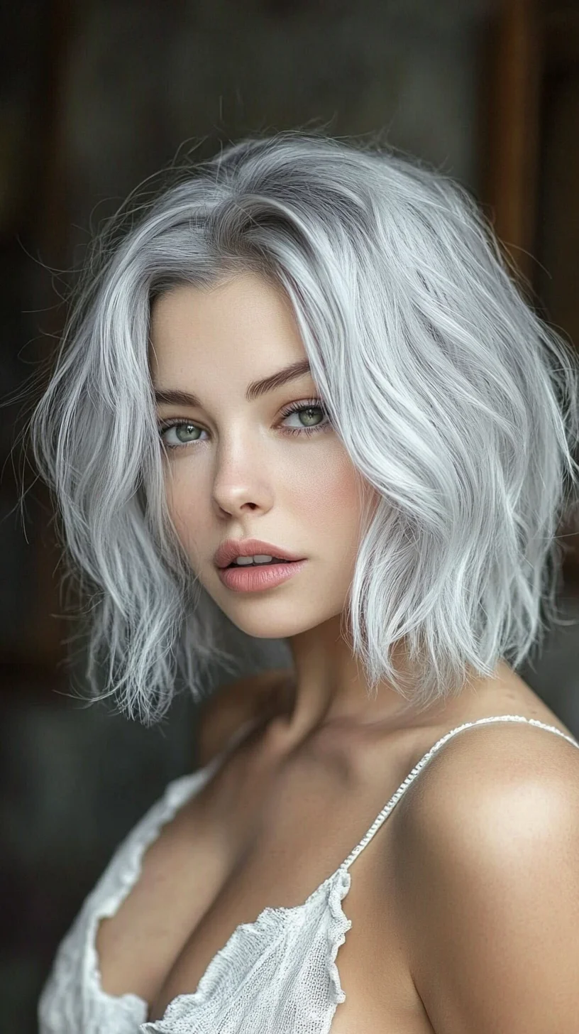 Embrace Effortless Elegance with Trendy Textured Silver Waves