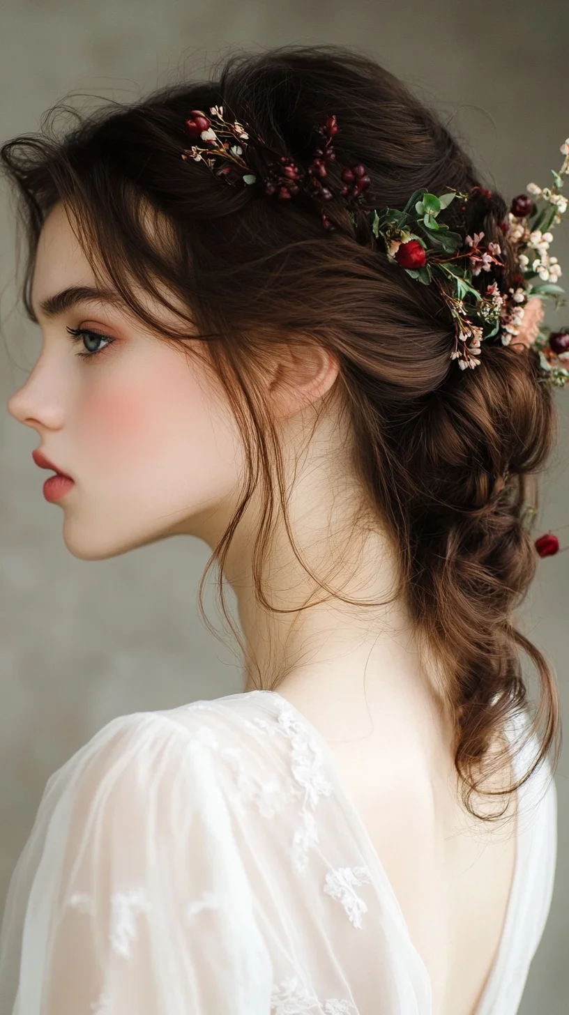 Embrace Romance with a Whimsical Floral Braid