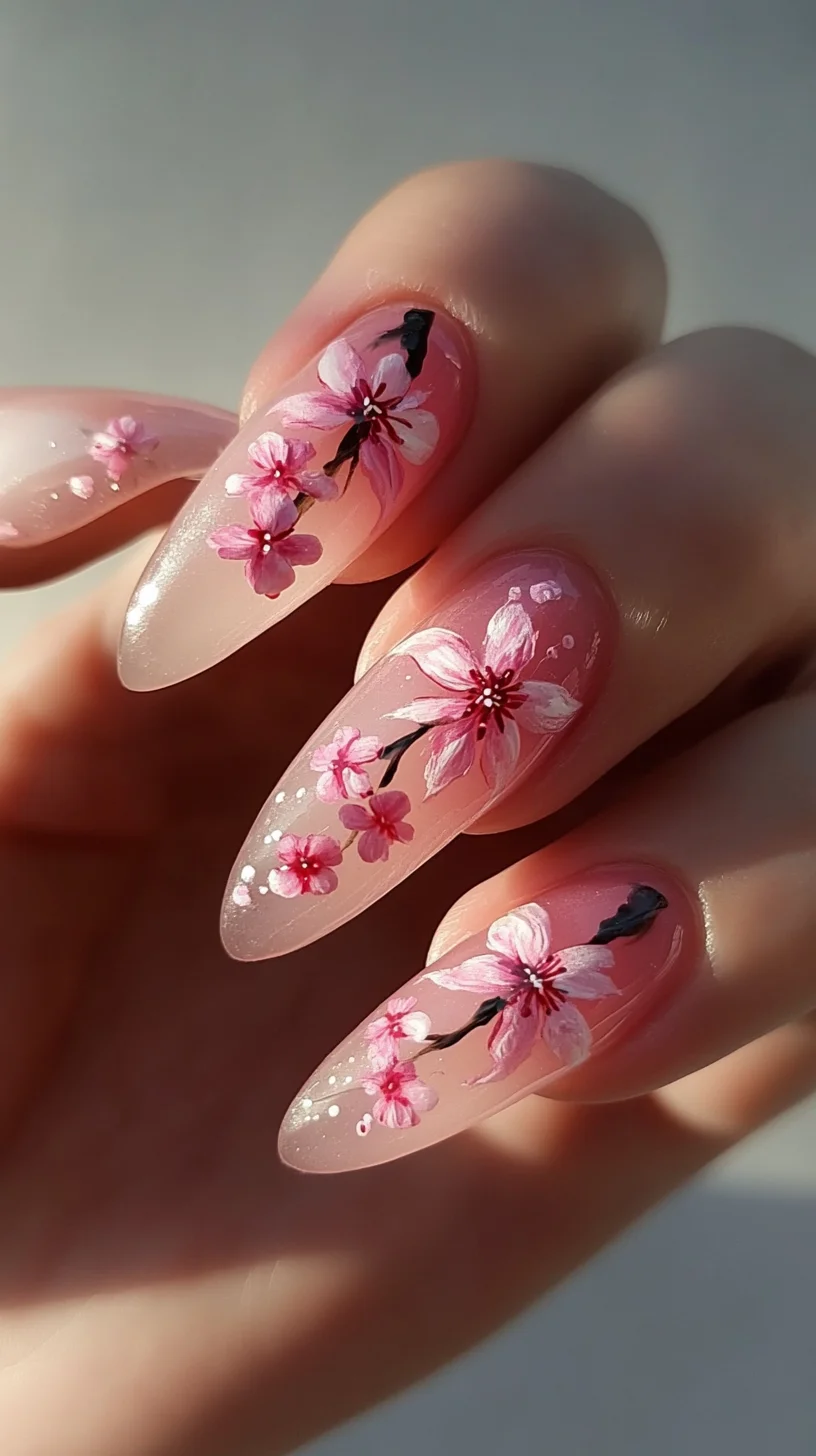 Embrace Spring with Elegant Floral Nail Art: A Petal-Perfect Design