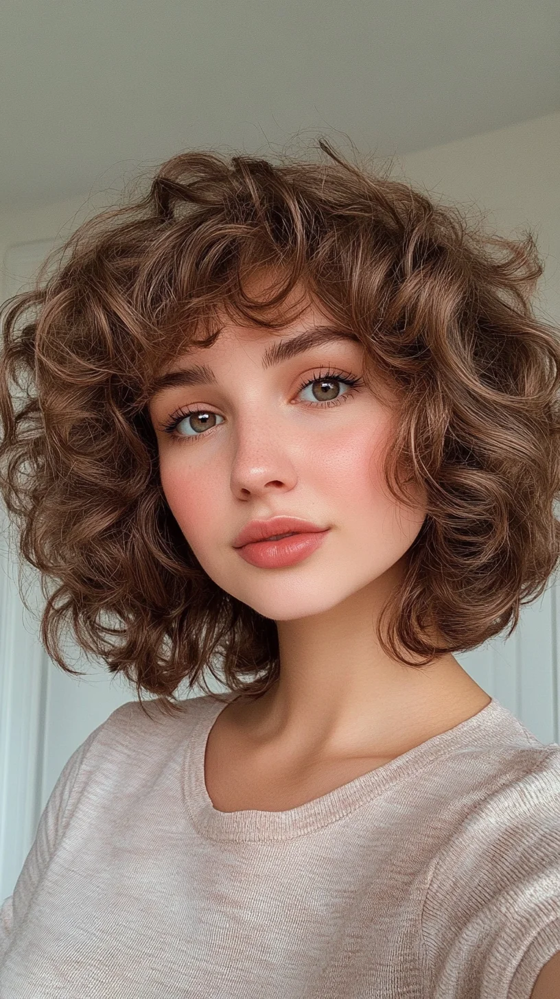 Embrace the Effortless Volume: The Fluffy Curly Bob