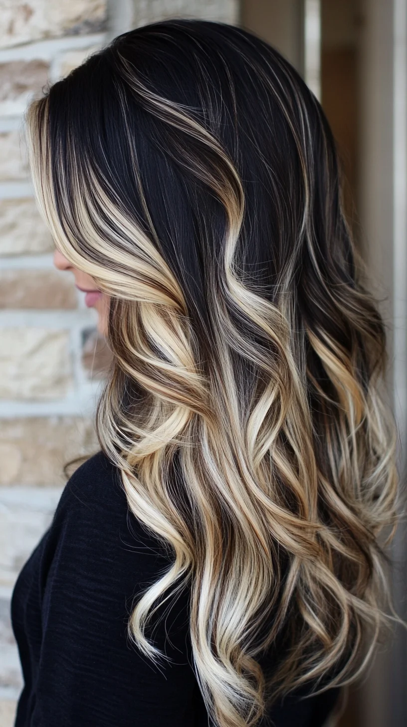 Embrace the Elegance of Cascading Balayage Waves