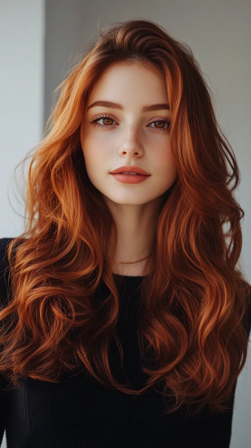 Embrace the Elegance of Luscious, Voluminous Red Waves