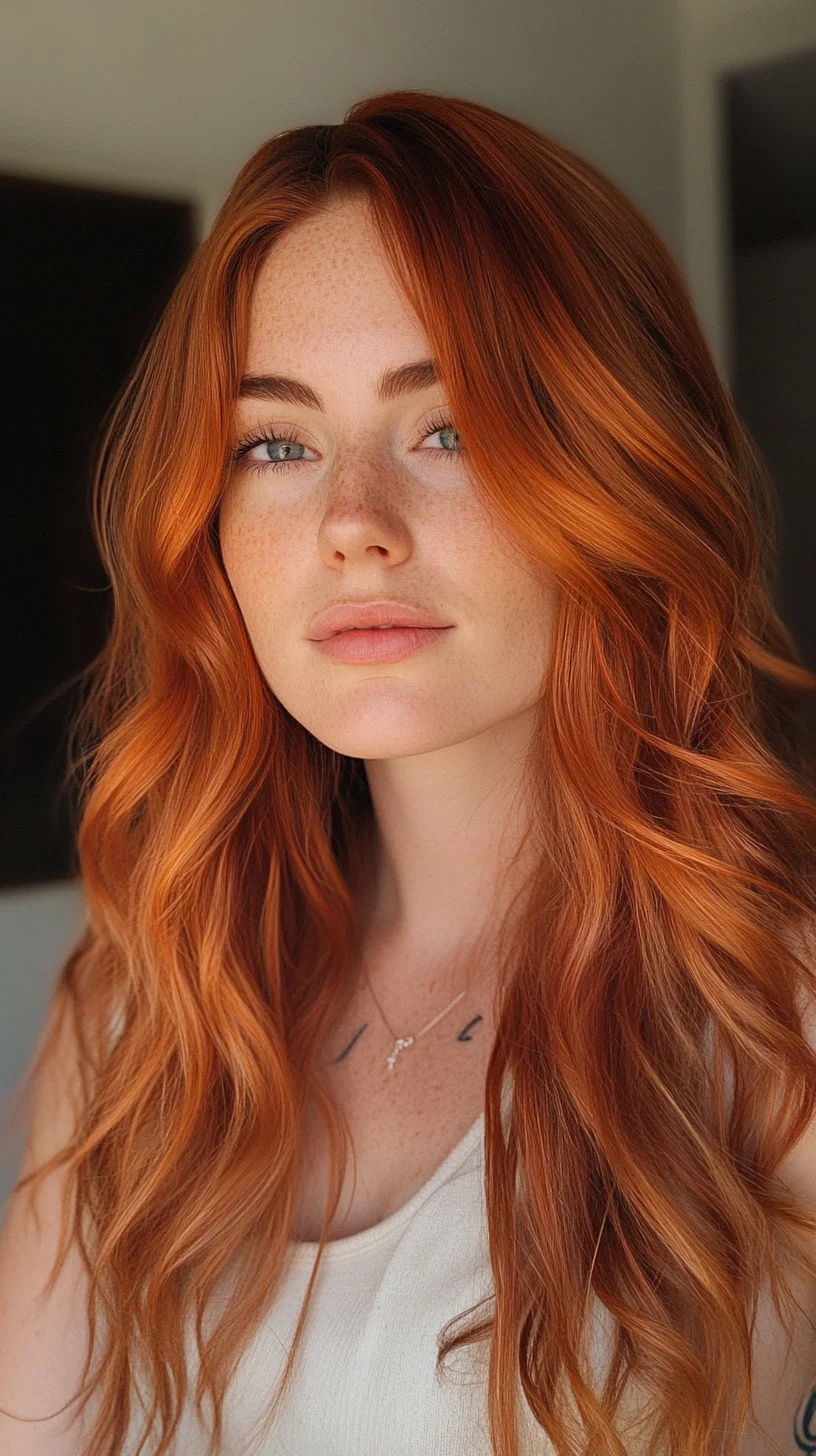 Embrace the Radiance: Luscious Copper Waves for Effortless Glamour