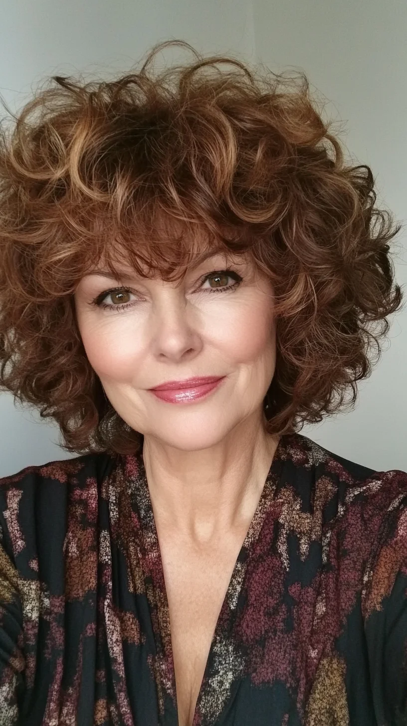 Embrace the Volume: Effortless Curly Shag for a Lively Look