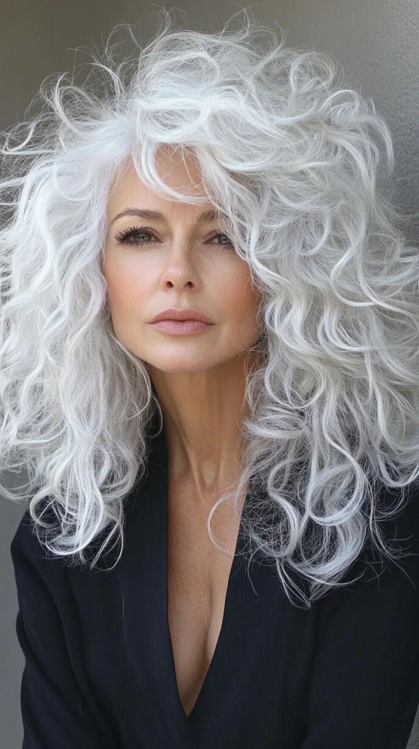 Embrace Volume: The Stunning Silver Curly Mane for a Bold Statement