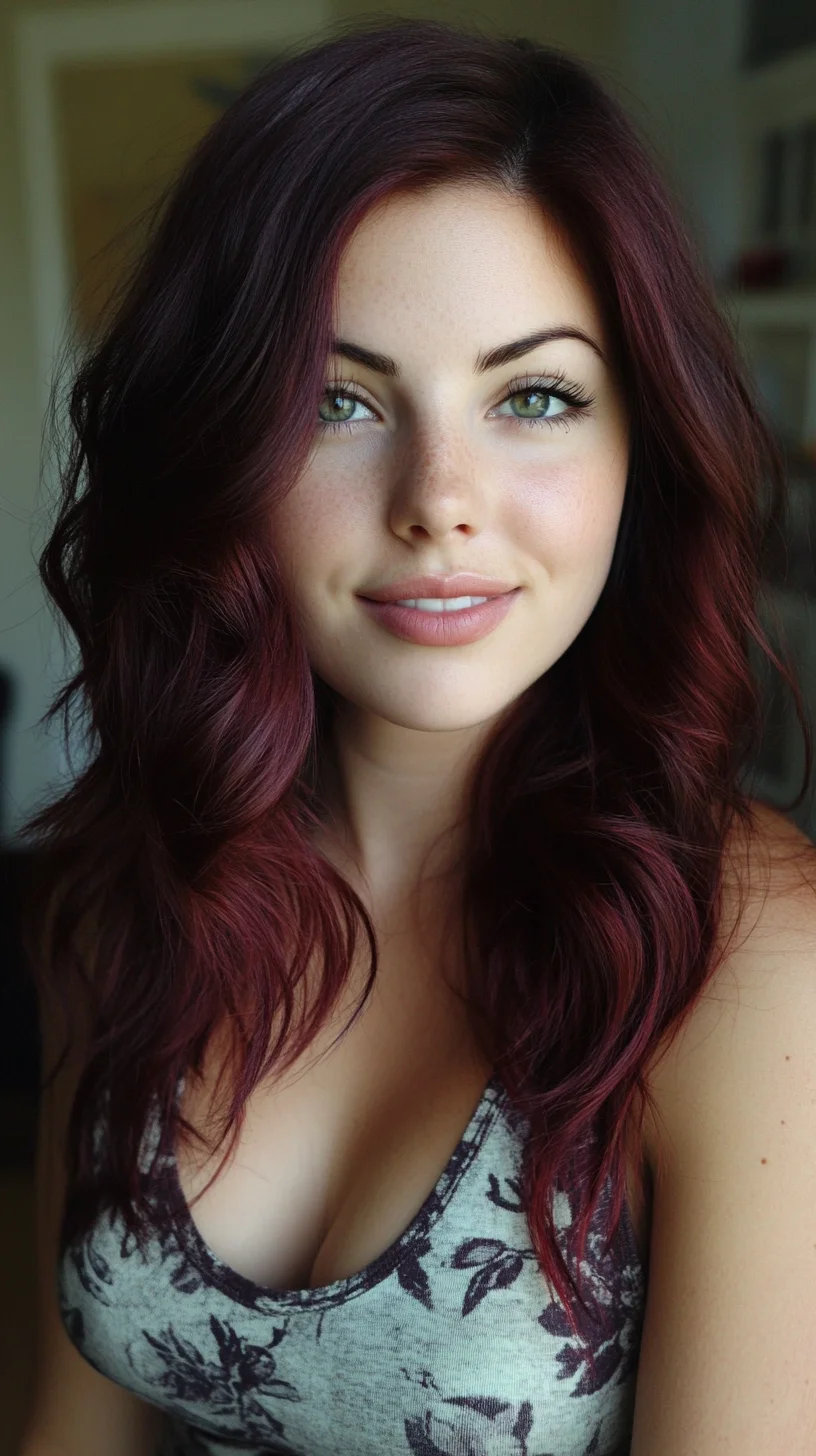 Luscious Burgundy Waves: The Perfect Blend of Bold and Effortless Glam