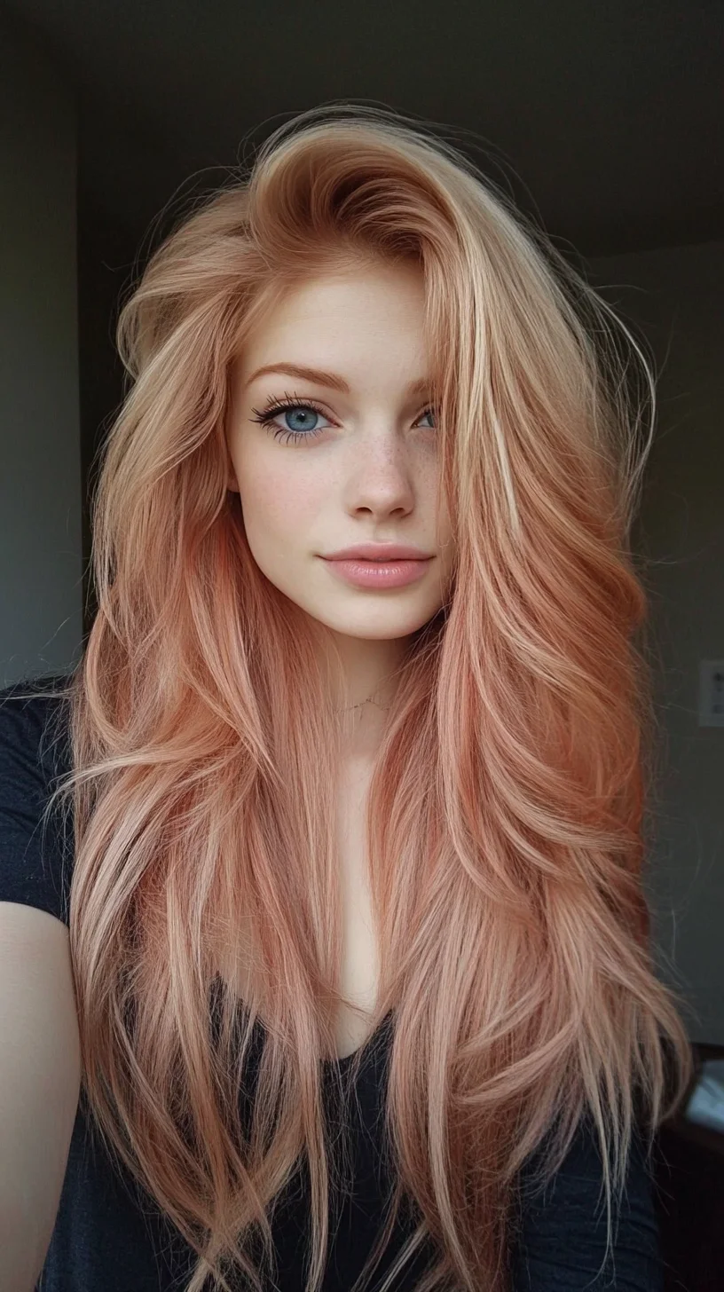 Luscious Long Waves with a Touch of Strawberry Blush