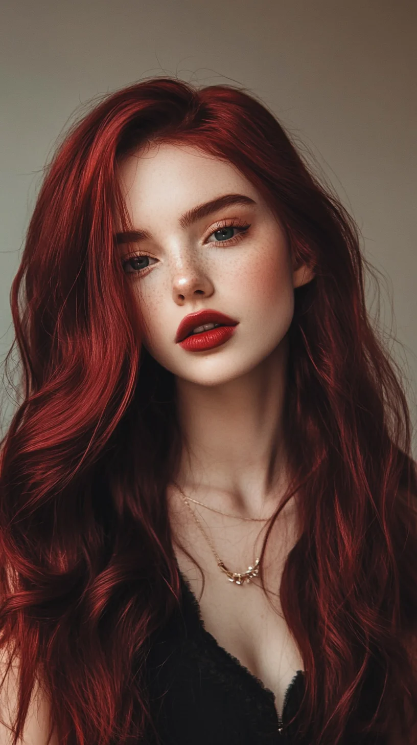 Luscious Waves in Fiery Red: A Bold and Glamorous Statement