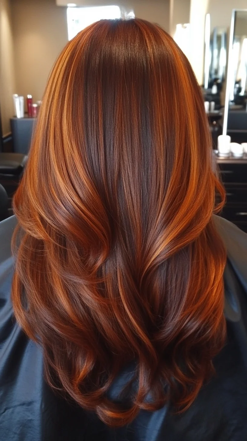 Luxurious Copper Waves: The Ultimate Hairstyle for Effortless Elegance