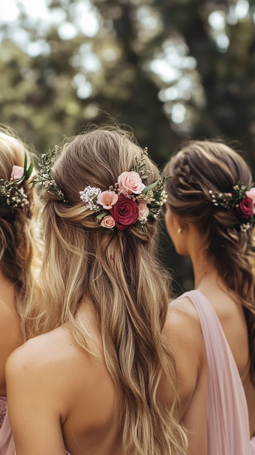 Romantic Floral Half-Up Hairstyle: Effortless Elegance for Any Occasion